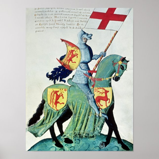 Póster Un caballero cargando los brazos de Verona (Frente)