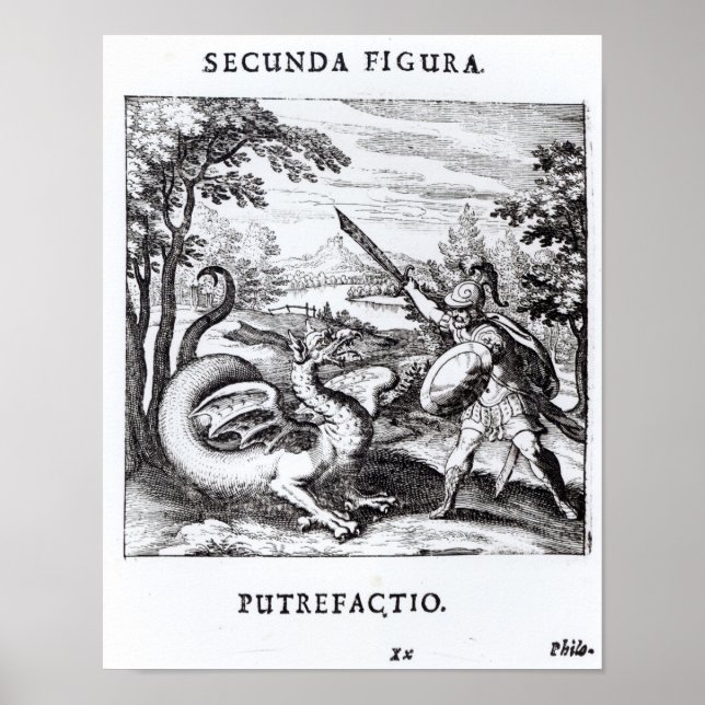 Póster Un caballero derrotando a 'Rot' (Frente)