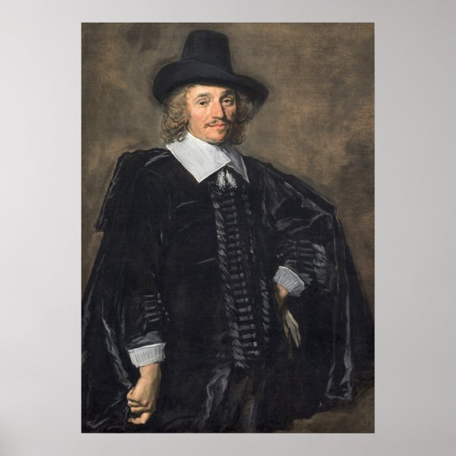 Póster Un Caballero - Frans Hals Bella Artes Poster (Frente)