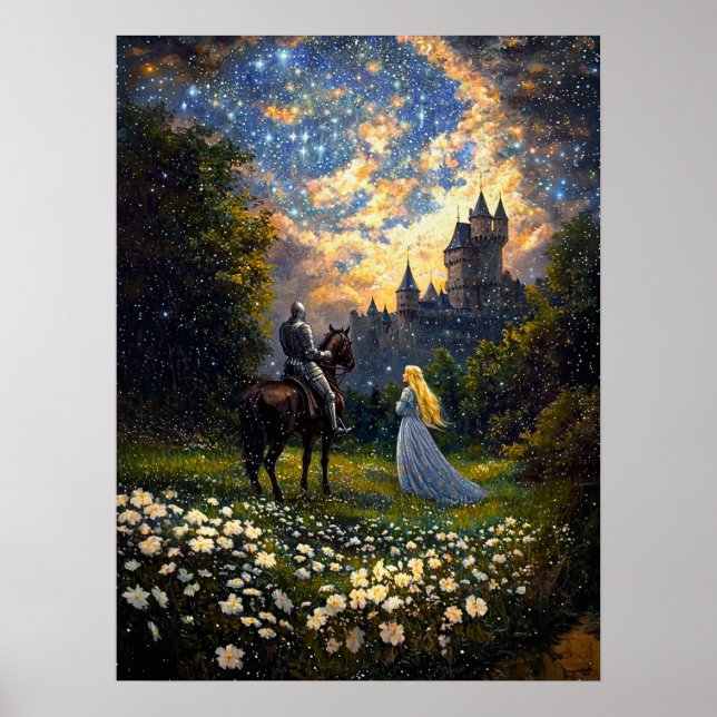 Póster Un caballero y su Princesa reunión secreta (Frente)