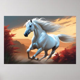 Póster Un caballo blanco