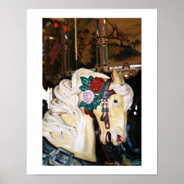 Póster Un caballo de carrusel vintage