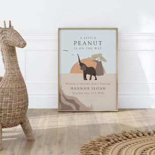 Póster Un cacahuete Baby Shower del desierto del Safari