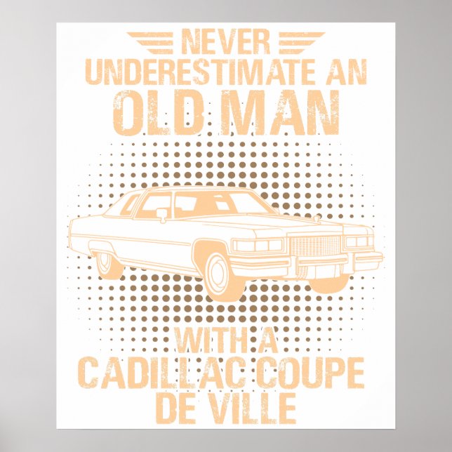 Póster Un Cadillac Coupe De Ville de un anciano (Frente)