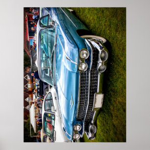 Póster Un Cadillac Eldorado Biarritz azul de 1959