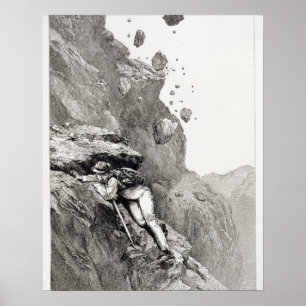 Póster Un cañoneo en el Cervino, 1862, 'del Asc