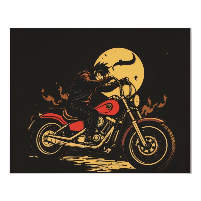 Póster un cartel de motocicleta (Anverso)