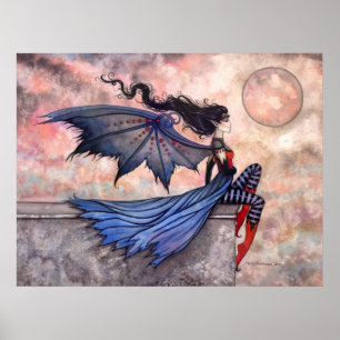 Póster Un cartel gótico de hadas vampíricas de un viento