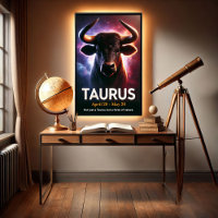Un cartel zodiacal de Tauro cósmico