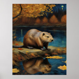 Póster Un castor de Van Gogh