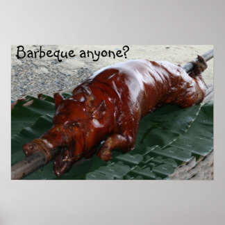Póster ¿Un cerdo asado, Barbeque?