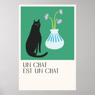 Póster Un Chat Est Un Chat Poster Gato Negro