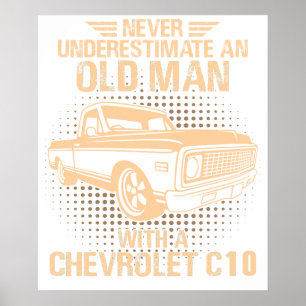 Póster Un Chevrolet C10 de un viejo hombre 1971 a 1972
