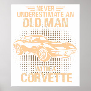 Póster Un Chevrolet Corvette 1979 C3 anciano