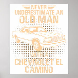Póster Un Chevrolet El Camino 1978 de un anciano