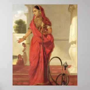 Póster Un Chica bailarín indio con una Hookah, 1772 (petr
