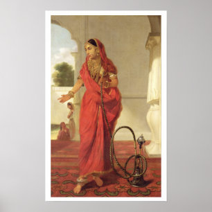 Póster Un Chica bailarín indio con una Hookah, 1772 (petr