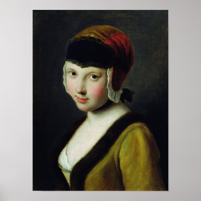 Póster Un chica con una máscara negra (Frente)