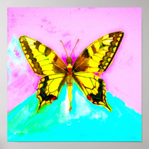 Póster Un chica de mariposa