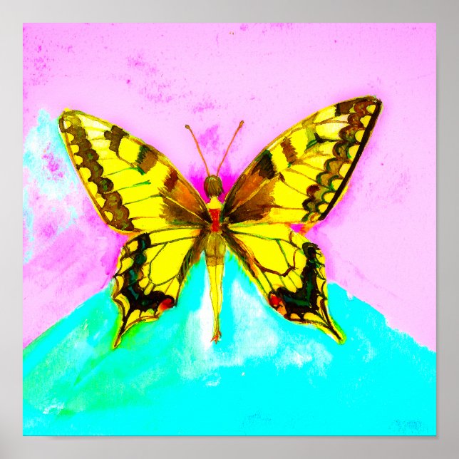 Póster Un chica de mariposa (Frente)