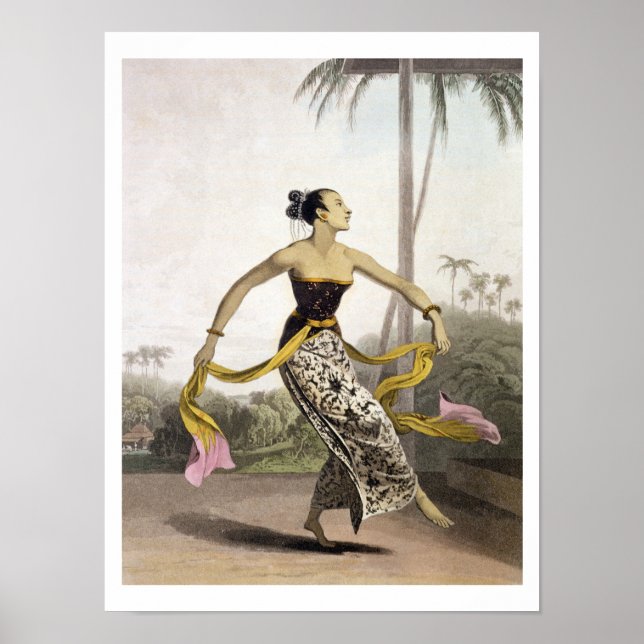 Póster Un Chica de Ronggeng o Dancing, plato 21 de Vol. (Frente)