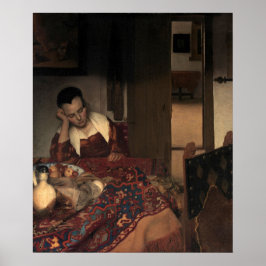 Póster Un Chica dormido por Johannes Vermeer - poster