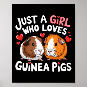 Póster Un Chica que ama a los cerdos guineanos