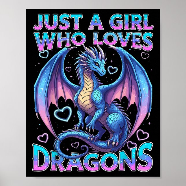 Póster Un Chica que ama a los dragones (Frente)