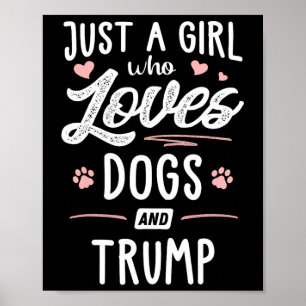 Póster Un Chica que ama a los perros y a los amantes del