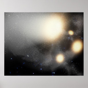 Póster Un choque-para arriba de galaxias