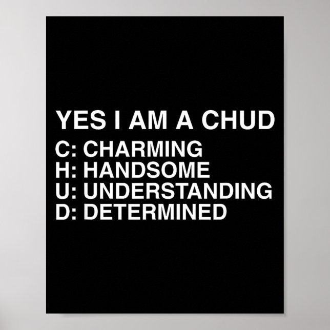 Póster Un CHUD Divertido Sin Sentido Gen Z Meme Argot Rot (Frente)