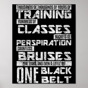 Póster Un cinturón negro artes marciales Jiu Jitsu Karate