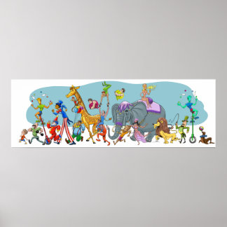 Póster Un circo feliz llega a la ciudad