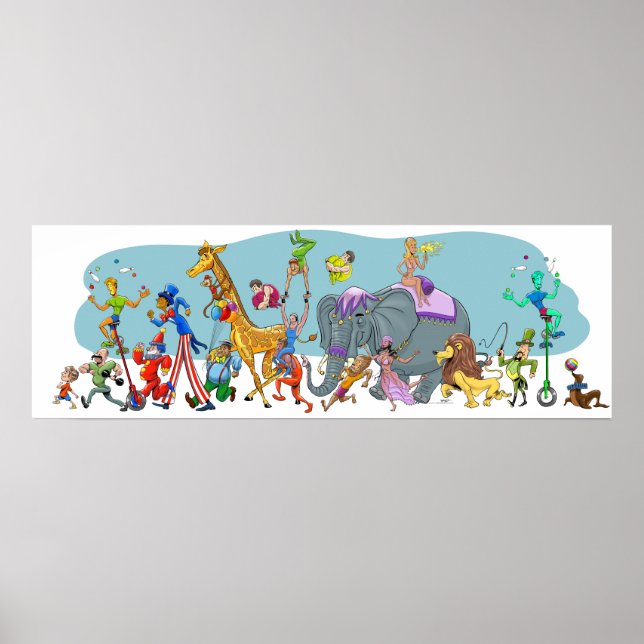 Póster Un circo feliz llega a la ciudad (Frente)