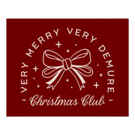 Póster Un club de chicas navideños alegres y muy recóndit