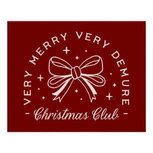 Póster Un club de chicas navideños alegres y muy recóndit