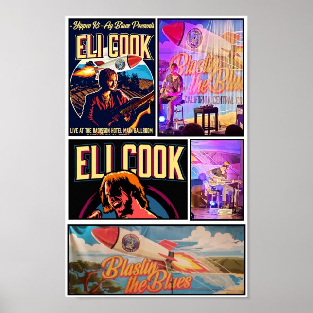 Póster Un collage de un concierto de música (Frente)