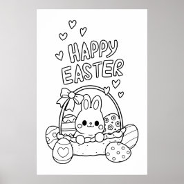 Póster Un colorido de Pascua grande es perfecto para niño