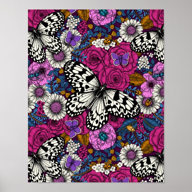 Póster Un colorido jardín II (Frente)