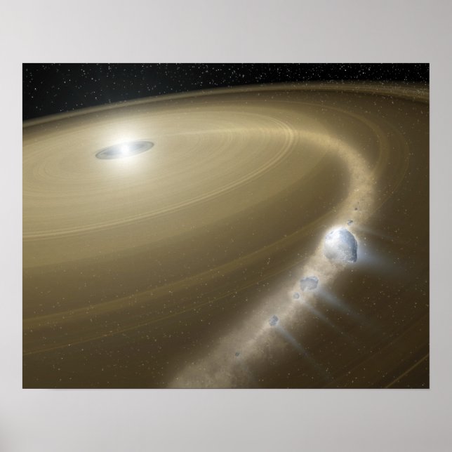 Póster Un cometa siendo desgarrado a la sombra alrededor  (Frente)