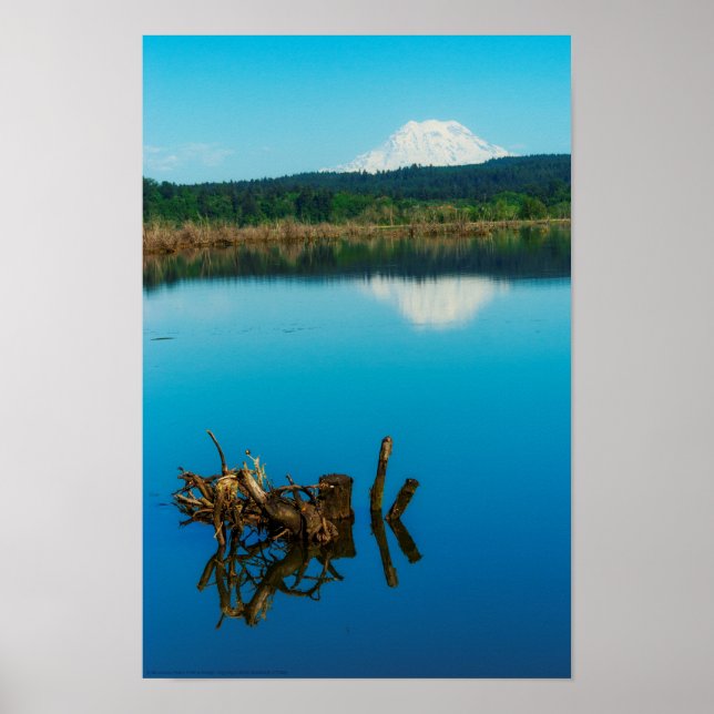 Póster Un compañero de montaña sobre un borde (Frente)