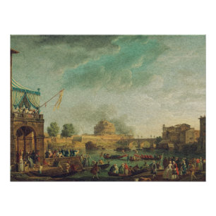 Póster Un concurso deportivo en el Tiber por Joseph Verne