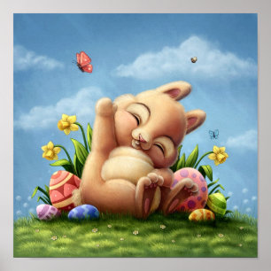 Póster Un conejo de Pascua