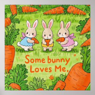 Póster Un conejo de Pascua me ama