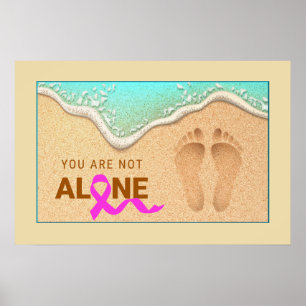 Póster Un conjunto de huellas en la arena