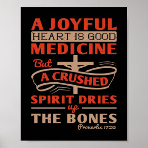 Póster Un corazón alegre es buena medicina