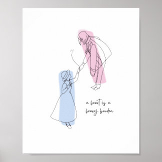 Póster un corazón es una carga pesada diseño mínimo