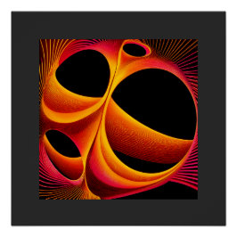 Póster Un cuadrado fractal de Mandelbrot muy manipulado