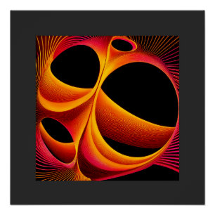 Póster Un cuadrado fractal de Mandelbrot muy manipulado