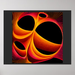 Póster Un cuadrado fractal de Mandelbrot muy manipulado